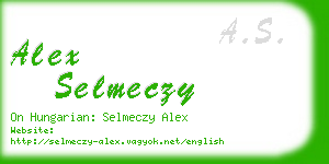 alex selmeczy business card